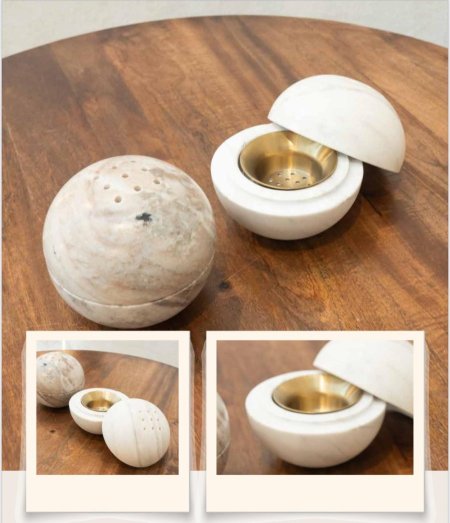 مبخرة حجرية كروية فاخرة